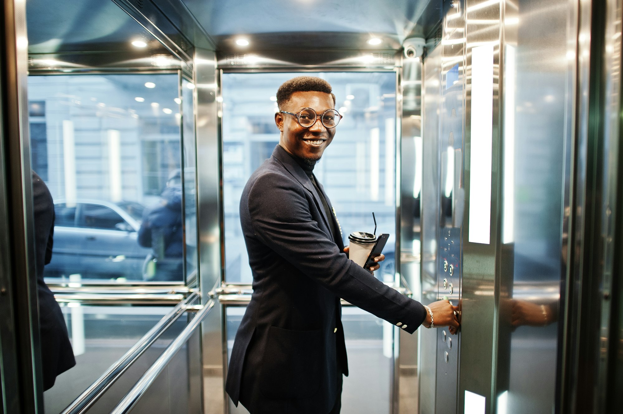 Fashionable african american man in suit